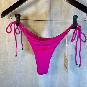 Monday Swimwear Hanalei Bikini Bottom in Dragon Fruit – Size M (NWT)